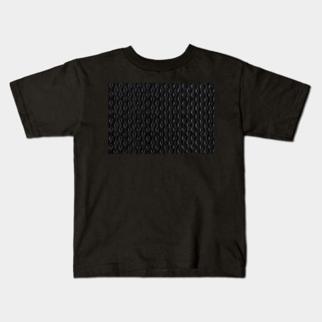 Black leather texture Kids T-Shirt by homydesign